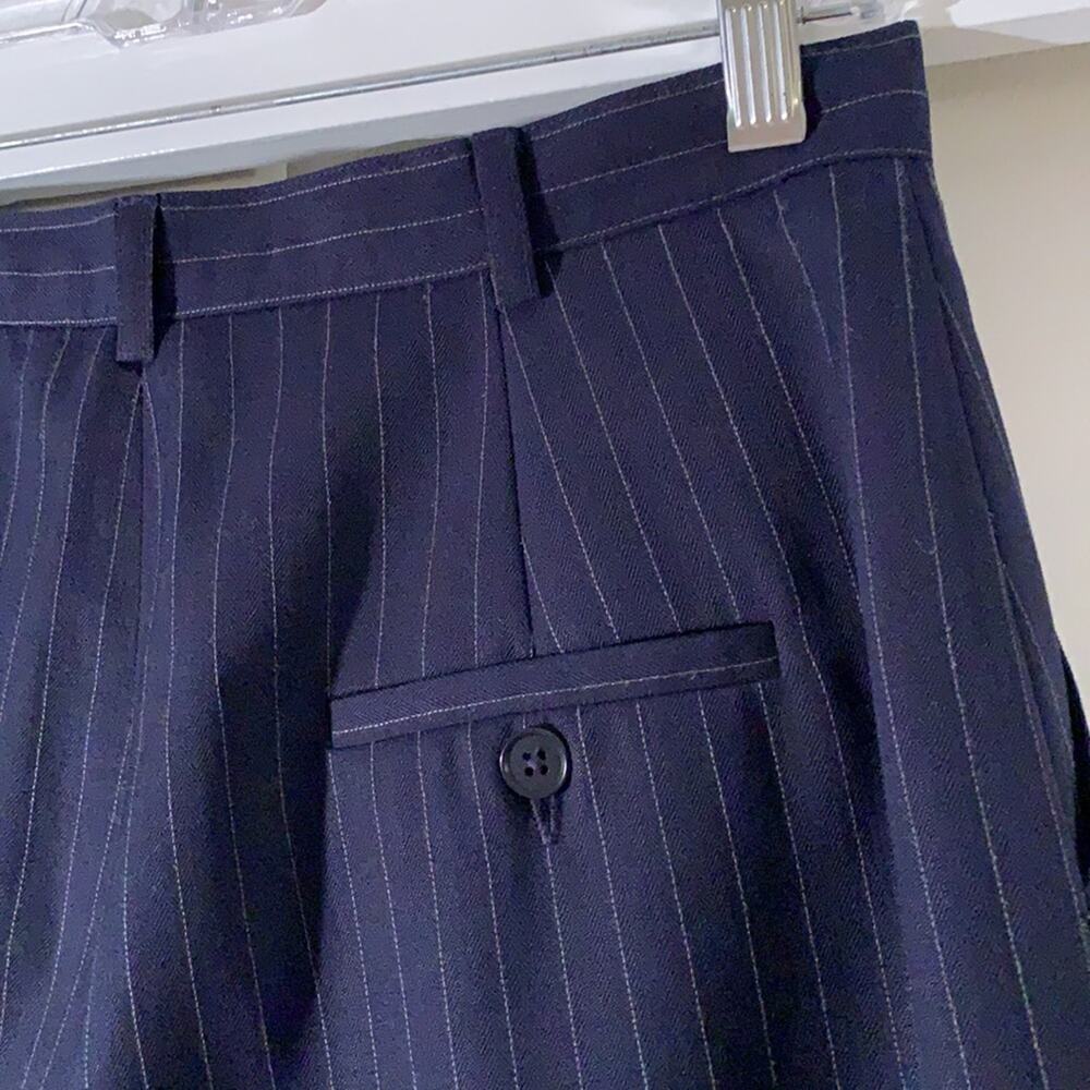 Lauren‎ Ralph Lauren worsted wool navy pinstripe pants - Picture 5 of 11